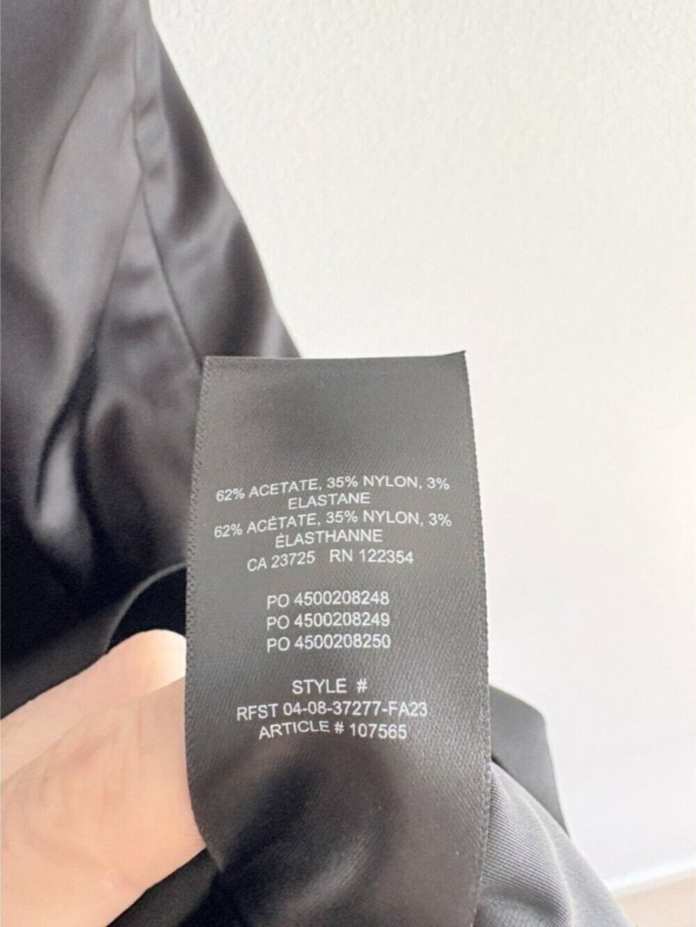 Aritzia Wilfred Shine Satin Mini Dress Black Size 0 - Picture 11 of 11